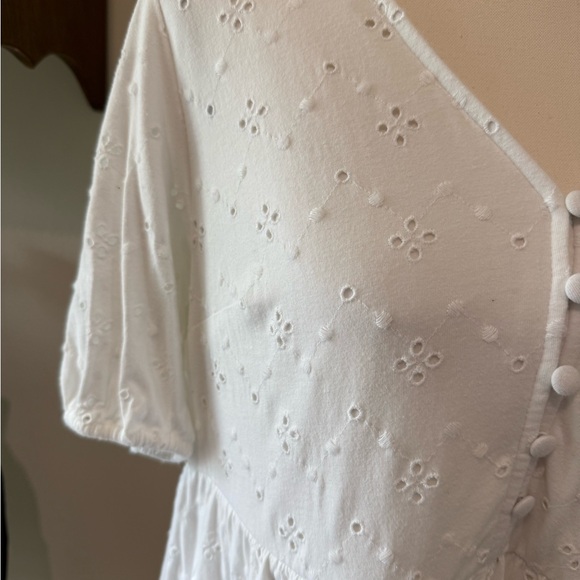 LOFT | White Tiered Eyelet Dress - Picture 7 of 11